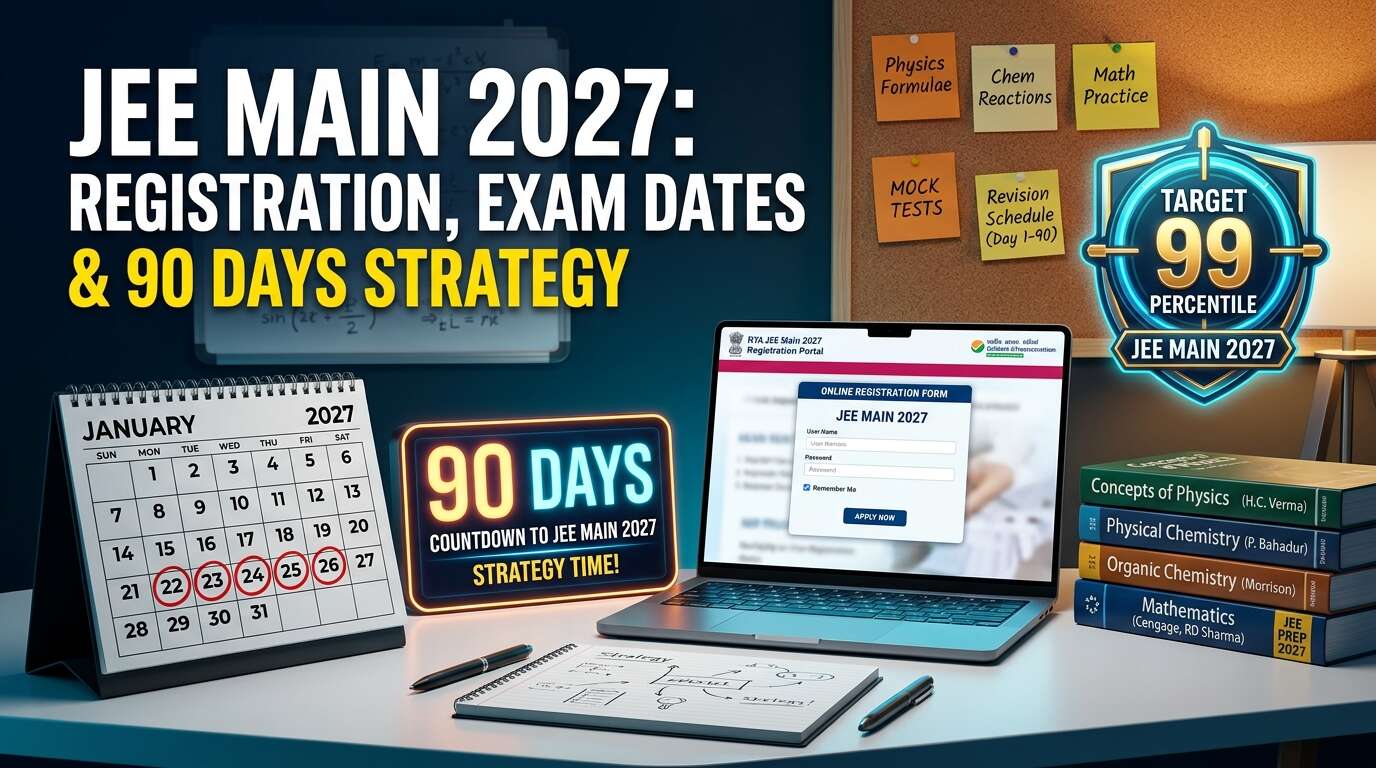 JEE Main 2027: Registration, Exam Dates & Last 90 Days Preparation Strategy for Kota Aspirants, Class 12 & Droppers
