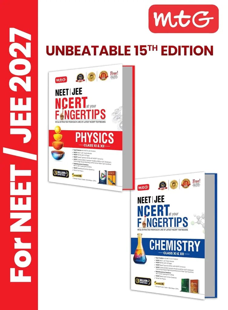 MTG NCERT at your FINGERTIPS Physics, Chemistry For NEET & JEE Exam 2026-2027 (Set of 2 Books) | NCERT Exam Scorer, Concept Priority Tracker, HOTS ... Edition (Based on NEET/JEE Latest Pattern)